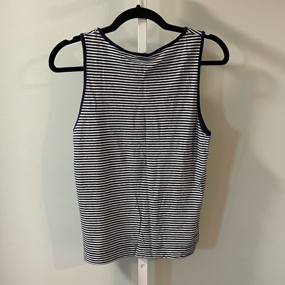 Theory Navy Striped Casual Tank - Picture 5 of 5